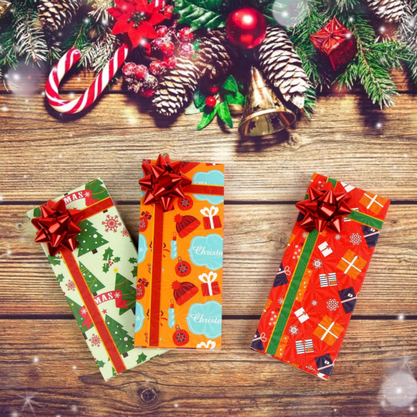 Christmas Cash Holders Boxes with Bow - Image 2