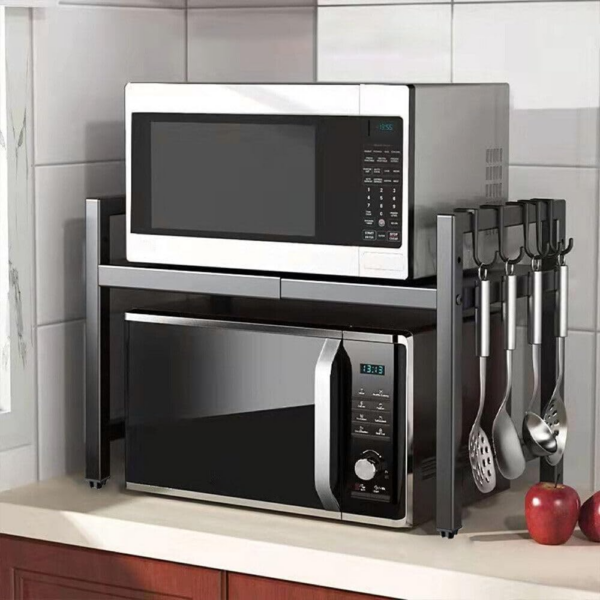 2 Tier Expandable Microwave Shelf - Image 2