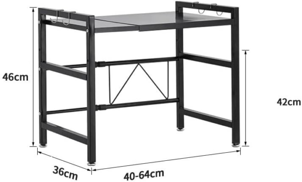 2 Tier Expandable Microwave Shelf - Image 3