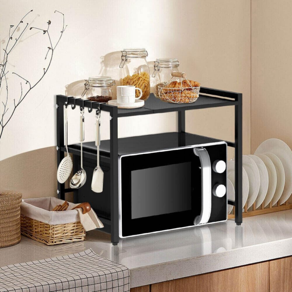 2 Tier Expandable Microwave Shelf - Image 6