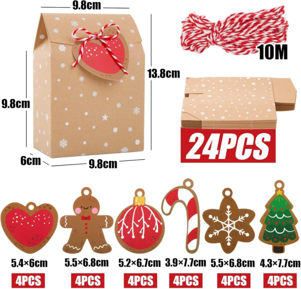 24pcs Small Christmas Boxes for Gift Favour Boxes - Image 2