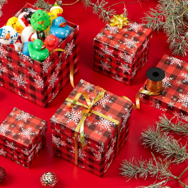 4 Pcs Christmas Gift Boxes Set with Lids - Image 6