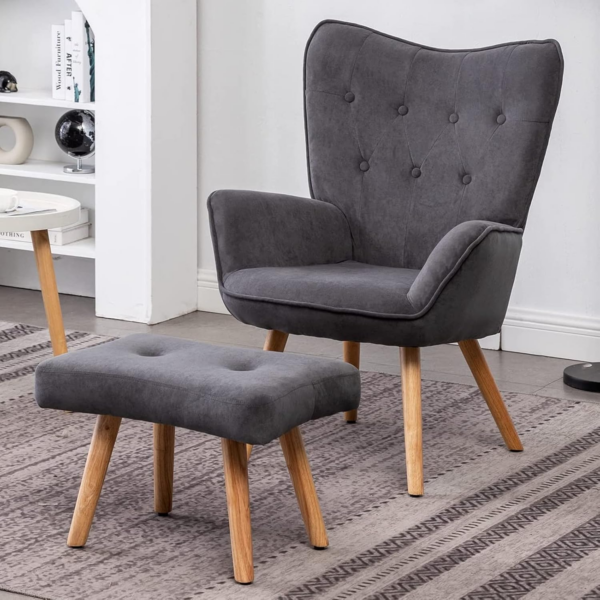 Armchair with Footstool Living Room
