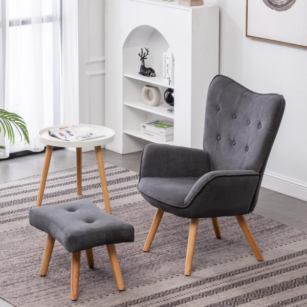 Armchair with Footstool Living Room - Image 5