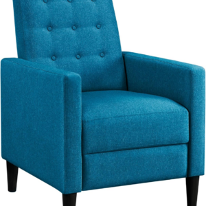 Blue Fabric Recliner Armchair Adjustable Reclining Chair