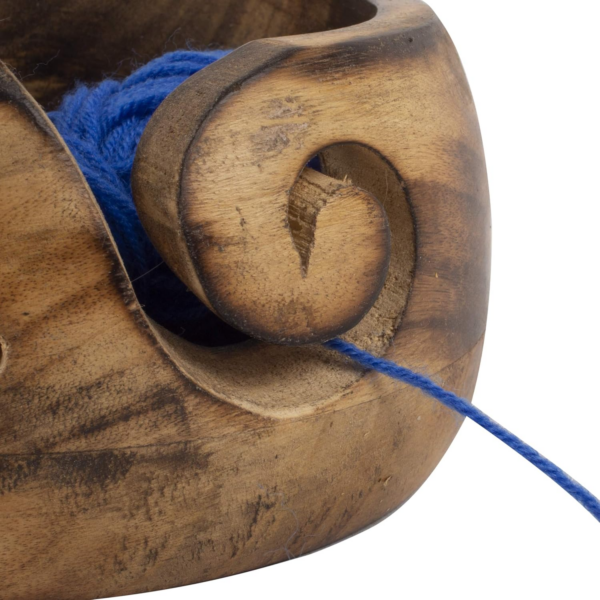Handcrafted Wooden Yarn Knitting Crochet Bowl - Image 5