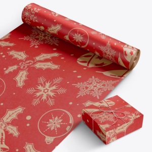 Wrapping Paper Roll - Premium Quality Festive Kraft Paper