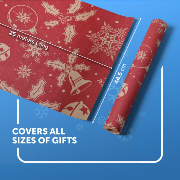 Wrapping Paper Roll - Premium Quality Festive Kraft Paper - Image 6