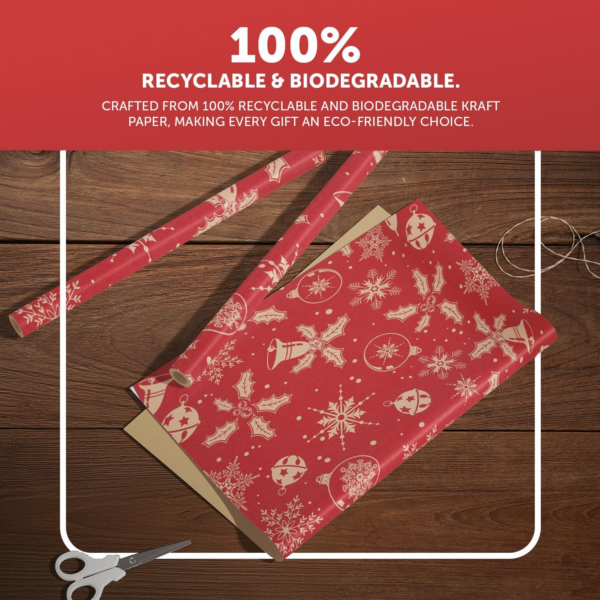 Wrapping Paper Roll - Premium Quality Festive Kraft Paper - Image 2