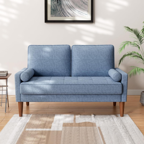 Small 2 Seater Sofa Blue