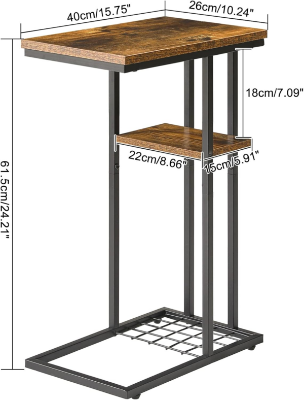 C-Shaped End Table Set of 2 - Image 6