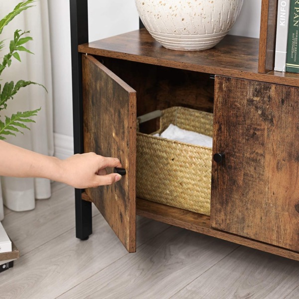 Bookshelf, Storage Shelf, Large Bookcase with Doors - Image 2