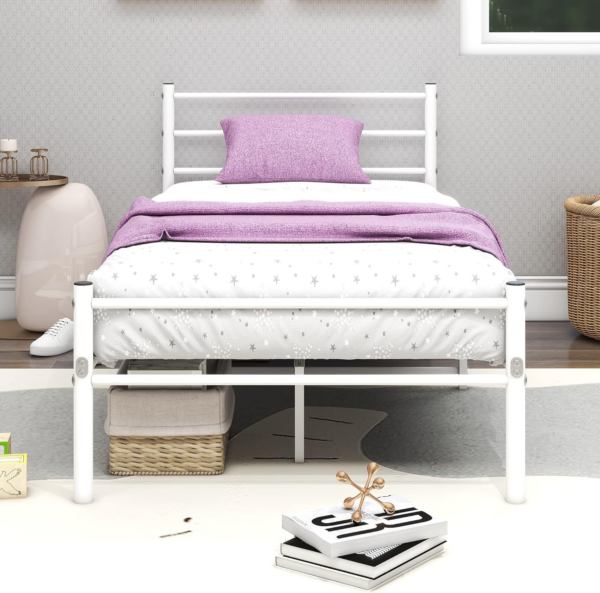 Single Bed Frames 3ft Metal Platform Bed Frame with Headboard and Footboard - Image 6
