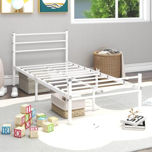 Single Bed Frames 3ft Metal Platform Bed Frame with Headboard and Footboard - Image 3