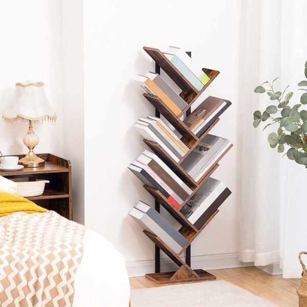 Tree Bookshelf Tall, 9-Tier Floor Standing Book Shelf - Image 2