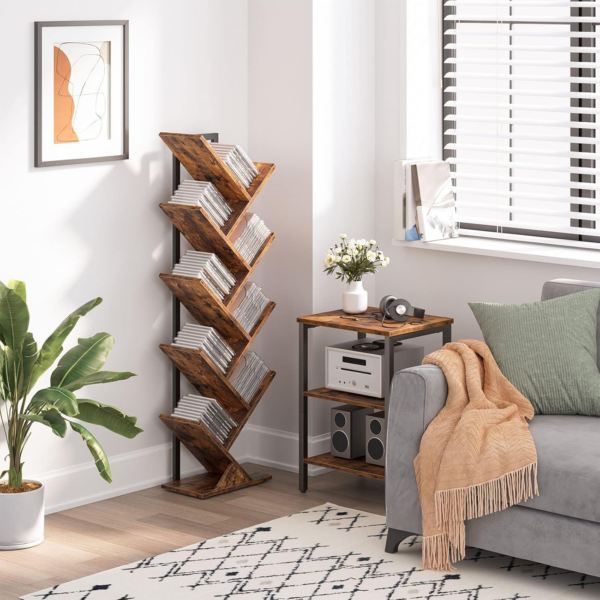 Tree Bookshelf Tall, 9-Tier Floor Standing Book Shelf - Image 8