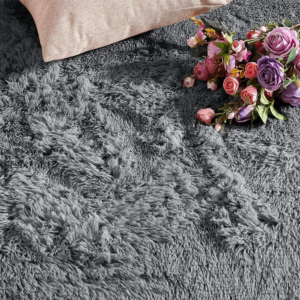Rugs Living Room - Grey Area Rugs for Bedroom Anti Slip