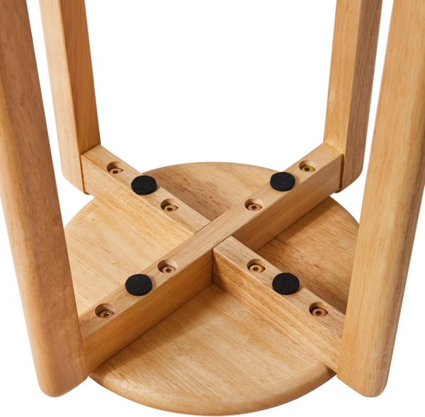 4pcs Solid Wood Round Stool - Image 5