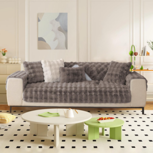 Thick Rabbit Plush Sofa Covers 1 2 3 Seater