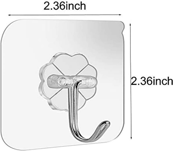 Adhesive Wall Hooks Bathroom Kitchen 24 Packs Heavy Duty - Image 3