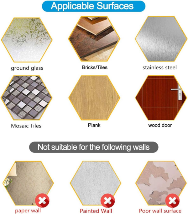Adhesive Wall Hooks Bathroom Kitchen 24 Packs Heavy Duty - Image 6