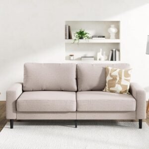 Colton Sofa Couch – 3-seater Sofa 195 x 88 x 83 cm – Contemporary Design Sofa – Living Room Furniture – Beigec