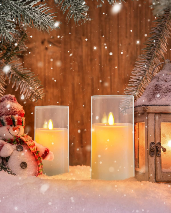 Pack of 3 (Φ 3" x H 4"/5"/6") LED Flameless Battery Operated Candles with Remote and Timer - Image 2