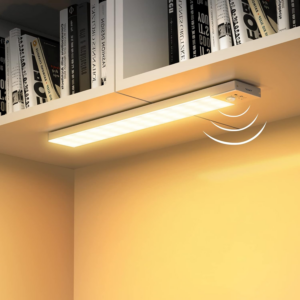 Motion Sensor Wardrobe Light, 3000K USB Rechargeable 1000mAh Under Cabinet Lights Wireless Night Light