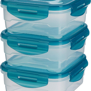 Air-Locked Leak-Proof, Stackable & Airtight Fridge/Freezer Containers with Lids