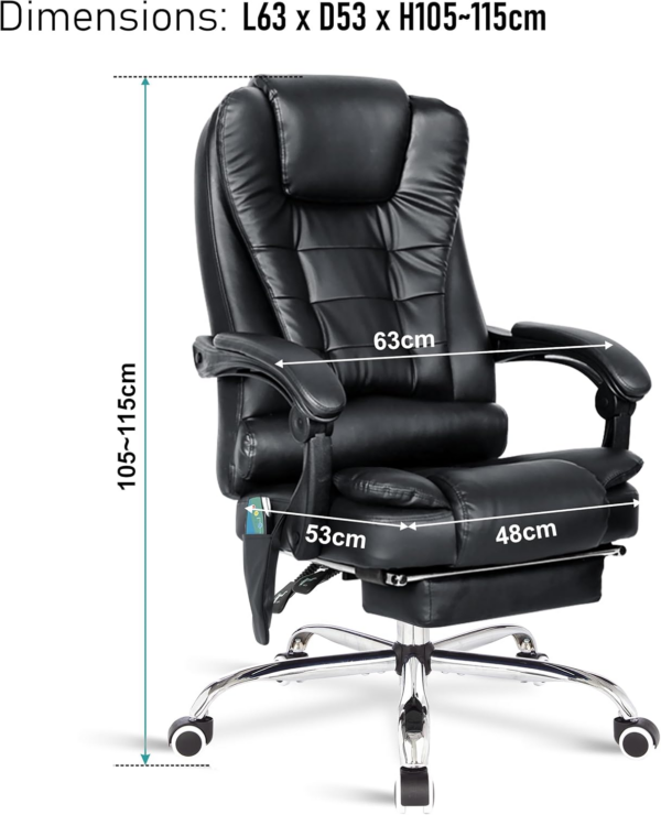 8 Point Massage Office Chair For Home Office - Image 7