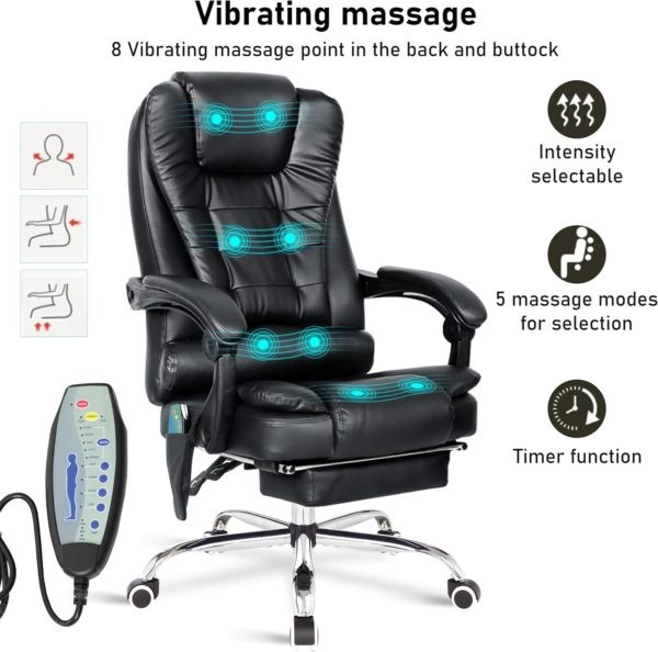 8 Point Massage Office Chair For Home Office - Image 6
