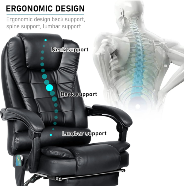 8 Point Massage Office Chair For Home Office - Image 5