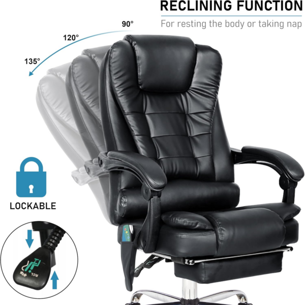 8 Point Massage Office Chair For Home Office - Image 3