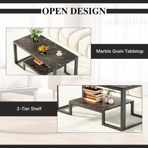 2 Tier Coffee Table, Center Table - Image 5