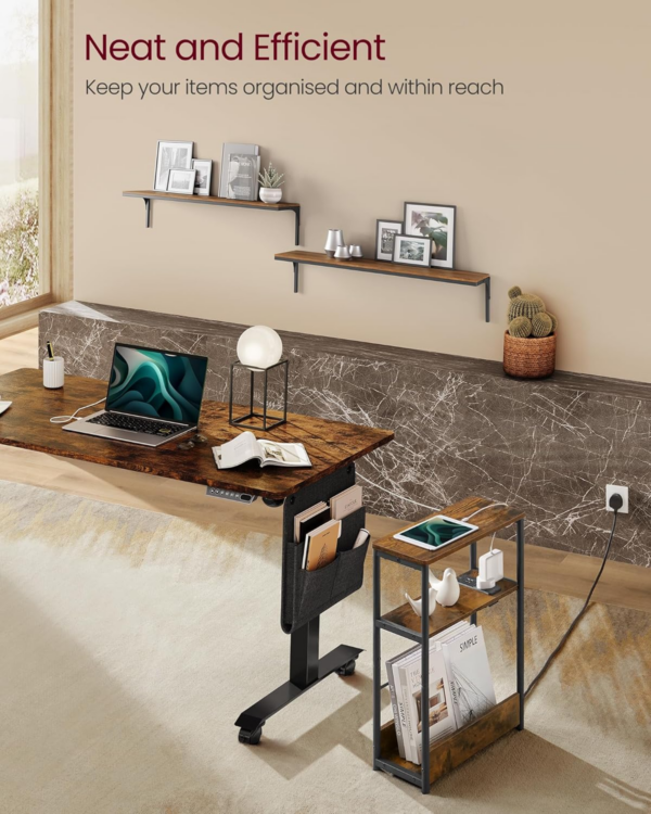 Slim Side Table with Charging Station - Image 3