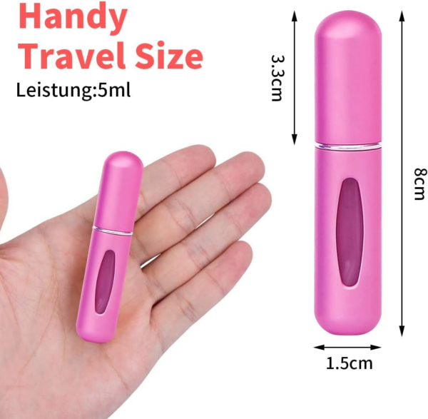 5 PCS Perfume Atomizer Bottles 5ml Mini Refillable Spray Portable bottles - Image 6