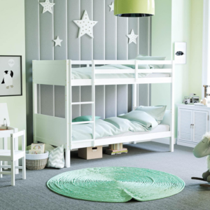 Bunk Bed Detachable Kids Children Single 3ft Bed Frame Pine Wood (White)