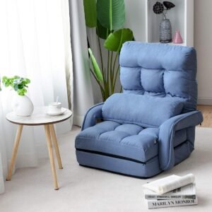 2-In-1 Folding Single Sofa Bed with Pillow