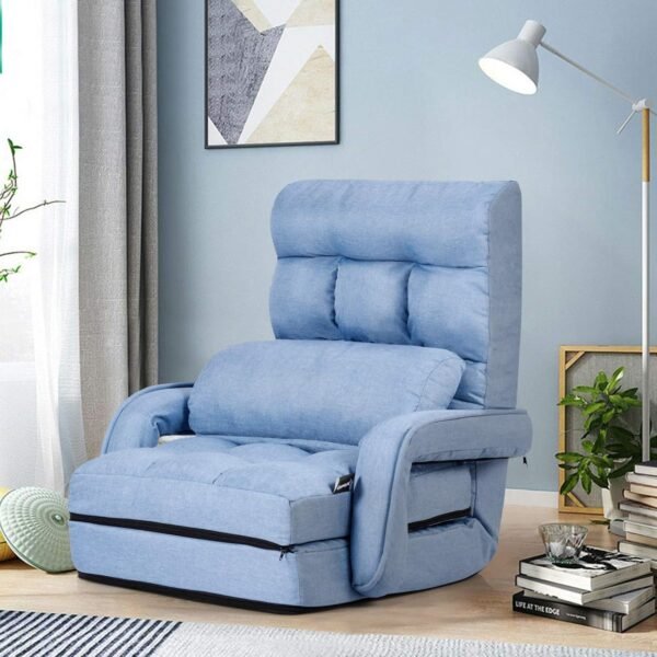 2-In-1 Folding Single Sofa Bed with Pillow - Image 4