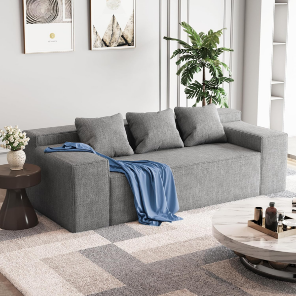 3 Seater Sofa, Sofa in A Box with 3 Couch Pillows - Image 4