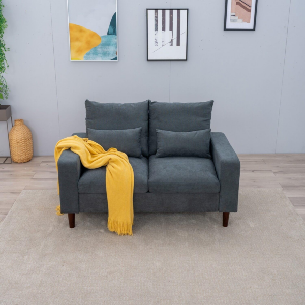 3 Seater and 2 Seater Sofas, Linen Fabric Couch - Image 7