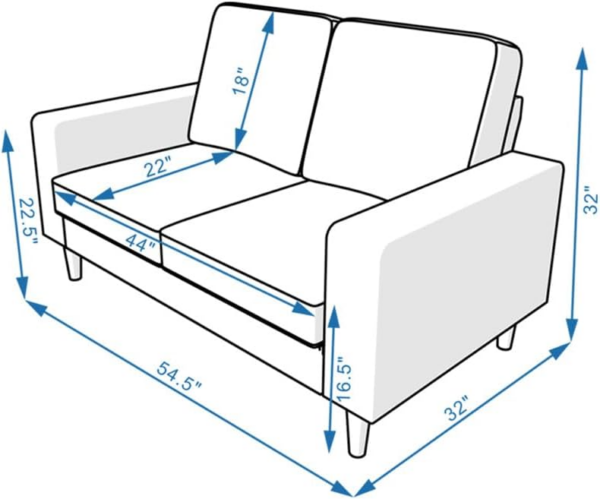 3 Seater and 2 Seater Sofas, Linen Fabric Couch - Image 4