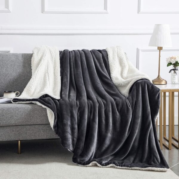 Sherpa Fleece Blanket Bed Throws Blankets - Image 4