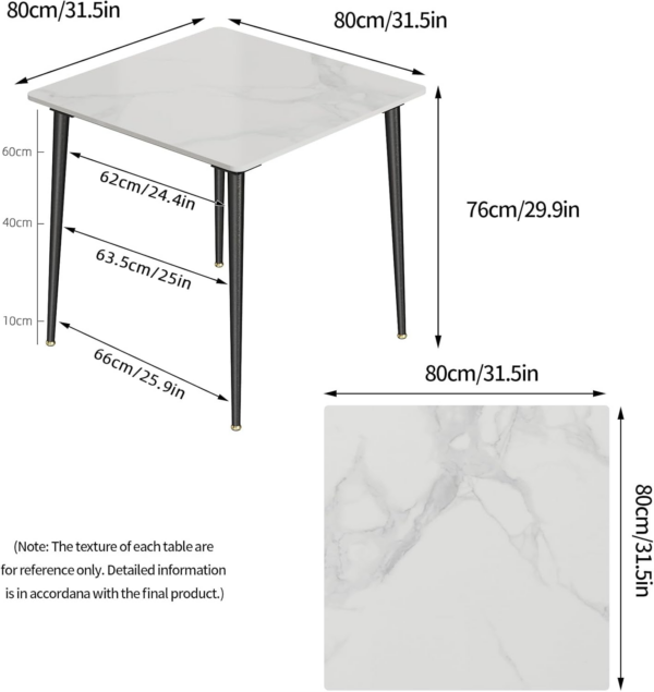 Kitchen Dining Table Marble Tabletop - Image 4