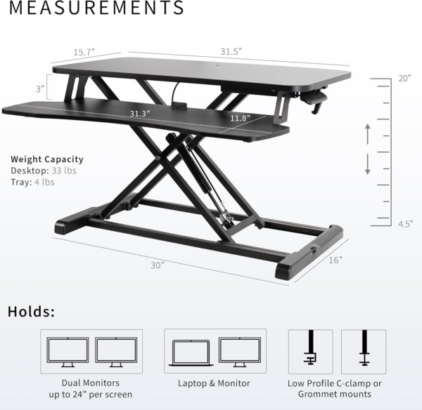 Standing 81 cm Desk Converter - Image 5