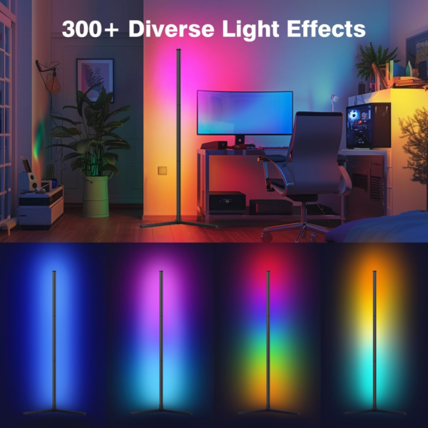 Led Floor Lamp, RGB Corner Floor Lamp with APP and Remote Control - Image 4