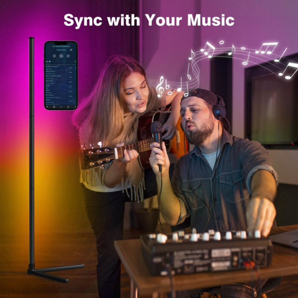 Led Floor Lamp, RGB Corner Floor Lamp with APP and Remote Control - Image 3