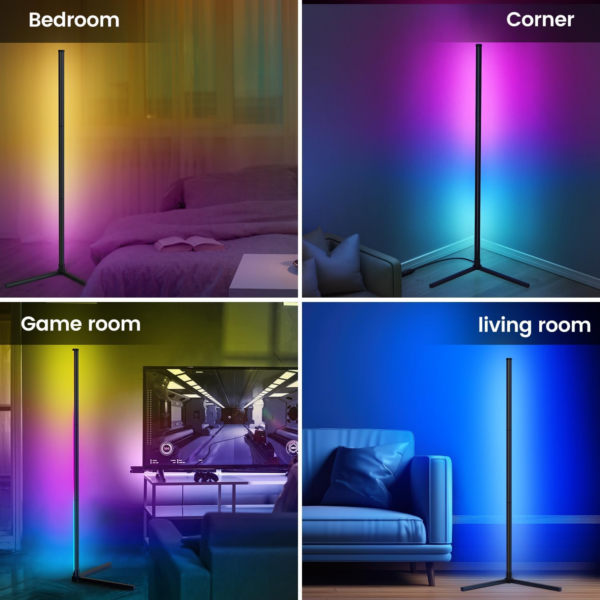 Led Floor Lamp, RGB Corner Floor Lamp with APP and Remote Control - Image 2