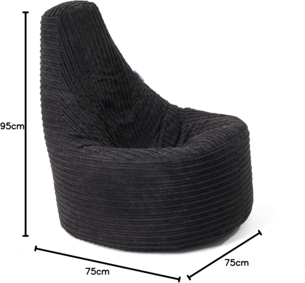Beanbag Chair Adult Jumbo Cord Seat - Image 4