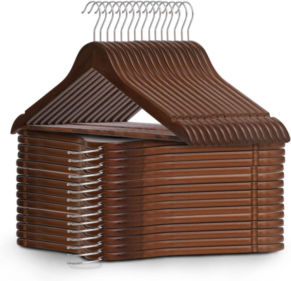 Strong Walnut Wood Wooden Coat Hangers